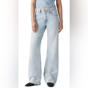 Levi's Women's 94 Baggy Jeans Light Blue STRAIGHT LEG A MID RISE 27X31 NWT #7
